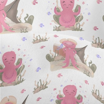 A Smug Octopus Wearing A Hat Lightweight Performance Linen