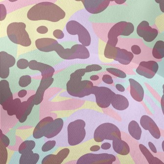 Colorful Neon Leopard Print Lightweight Performance Linen