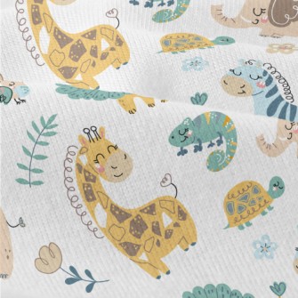 African Animals Playing Togeth Modern Jersey