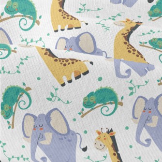 Jungle Animals Ready To Rest Modern Jersey