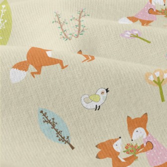 Sweet Happy Couple Foxes Modern Jersey
