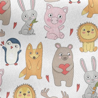 Animals That Love Each Other Jersey Backed Fleece