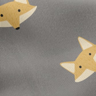 Cute Fox With Lifeless Eyes Jersey Backed Fleece