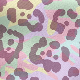 Colorful Neon Leopard Print Jersey Backed Fleece
