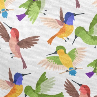 Colorful Hummingbird Flying Pongee