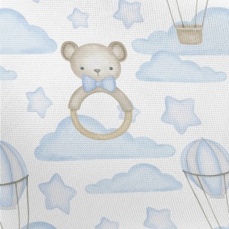 Hot Air Balloon In Blue Sky Wi Pongee