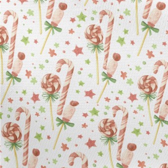 Christmas Candy And Canes Pongee