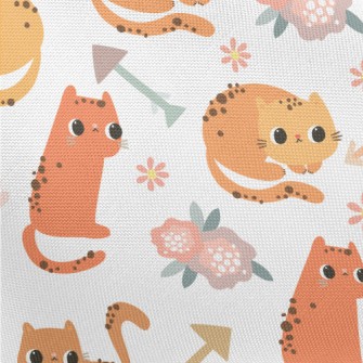 Warm-colored Cat Changing Post Pongee