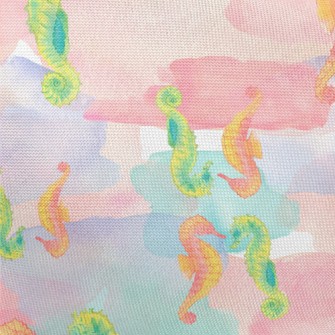 Two-color Seahorse In Watercol Pongee