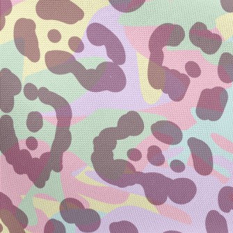 Colorful Neon Leopard Print Pongee
