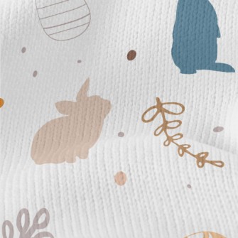 Easter Eggs And Bunny Stretch Jersey