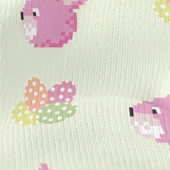 Mosaic Style Rabbit Stretch Jersey