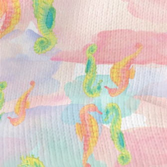 Two-color Seahorse In Watercol Stretch Jersey