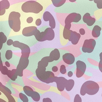 Colorful Neon Leopard Print Lightweight Cotton Poplin