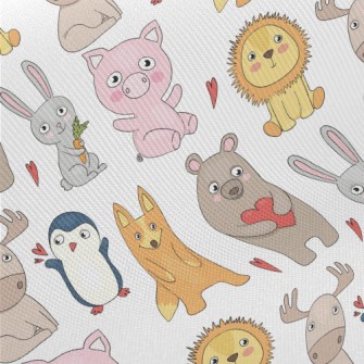Animals That Love Each Other Midweight Cotton Poplin