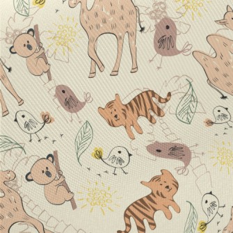 Wild Animal With A Shy Smile Midweight Cotton Poplin