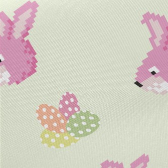 Mosaic Style Rabbit Midweight Cotton Poplin