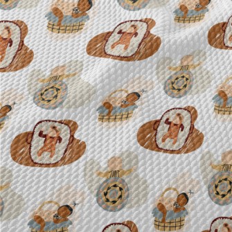 Newborn Baby Postures Birdseye Piqué