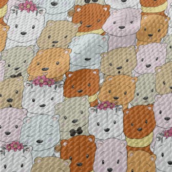 Various Stuffed Bears Birdseye Piqué