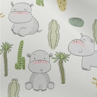 Cactus And Baby Hippo Chiffon