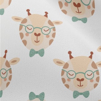 Giraffe Wearing Glasses And Bo Chiffon