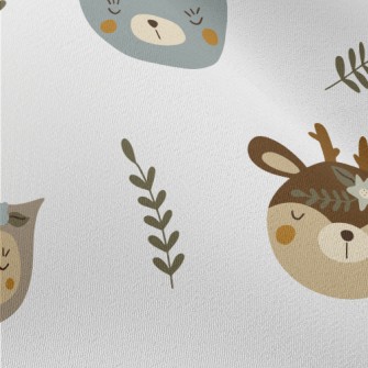 Cute Animals Wearing Wreaths Chiffon