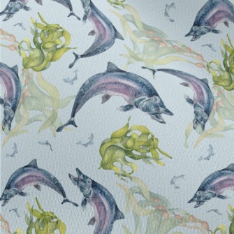 Fish And Plants In The Underwa Chiffon