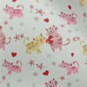 Cute Cat Sharing Love Chiffon