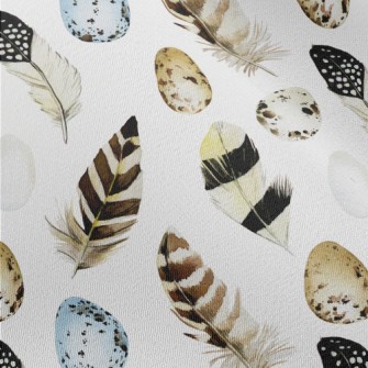 Easter Eggs And Feathers Chiffon
