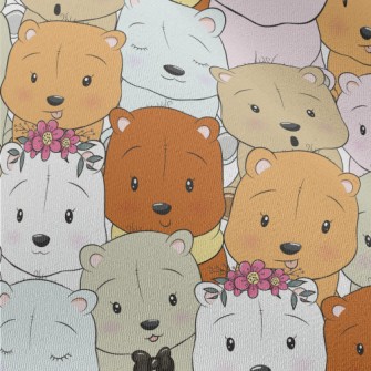 Various Stuffed Bears Chiffon