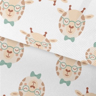 Giraffe Wearing Glasses And Bo Waterproof Oxford