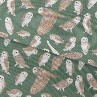 Barn Owl In Different Poses Waterproof Oxford