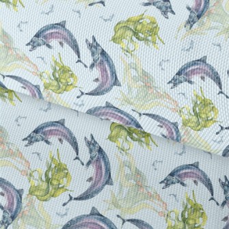 Fish And Plants In The Underwa Waterproof Oxford