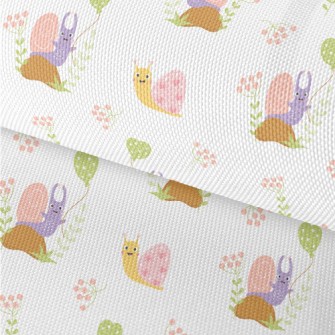 Playful Snail Holding A Balloo Waterproof Oxford