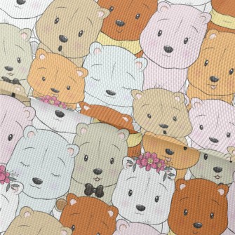 Various Stuffed Bears Waterproof Oxford