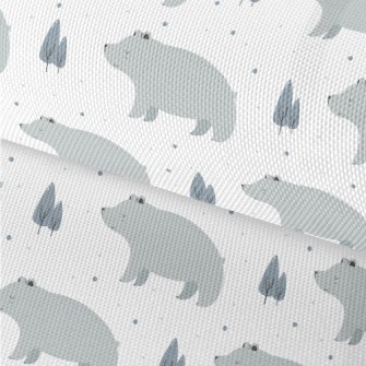 Big Gray Bear Beside Pine Tree Waterproof Oxford