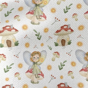 The Elf Sits On The Mushroom H Waterproof Canvas