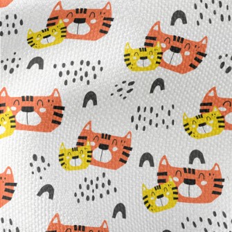 A Cat Family With Warm Smiles Waterproof Canvas
