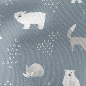 Minimalist Style Fox And Bear Waterproof Canvas