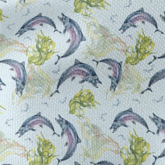 Fish And Plants In The Underwa Waterproof Canvas