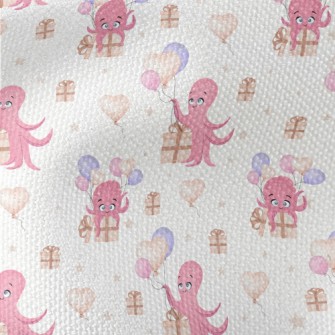 Octopus With Balloons And Gift Waterproof Canvas