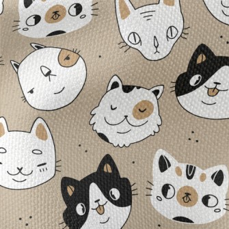 Naughty Cat Showing Various Ex Waterproof Canvas