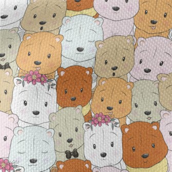 Various Stuffed Bears Waterproof Canvas