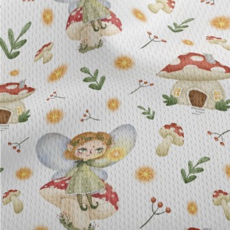 The Elf Sits On The Mushroom H Athletic Mesh Flat Back