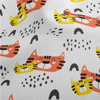 A Cat Family With Warm Smiles Athletic Mesh Flat Back
