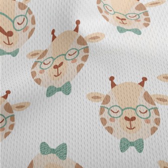 Giraffe Wearing Glasses And Bo Athletic Mesh Flat Back