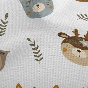 Cute Animals Wearing Wreaths Athletic Mesh Flat Back