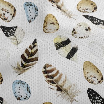 Easter Eggs And Feathers Athletic Mesh Flat Back