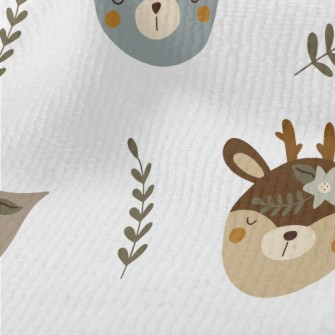 Cute Animals Wearing Wreaths Terry