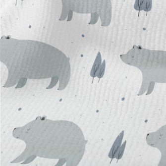 Big Gray Bear Beside Pine Tree Terry